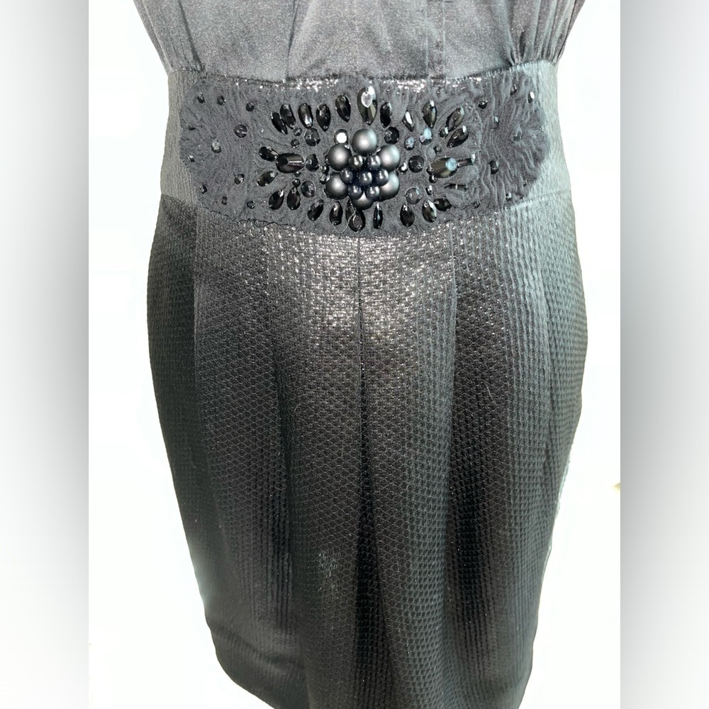 HP🎉BCBGMaxAzria Mock Black Dress - Picture 6 of 7